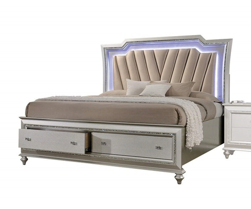 Acme Furniture Kaitlyn King Storage Bed in Champagne - Marjories Furniture (Las Vegas, NV)