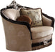 Acme Furniture Ernestine Chair with 2 Pillows in Tan and Black 52112 - Marjories Furniture (Las Vegas, NV)