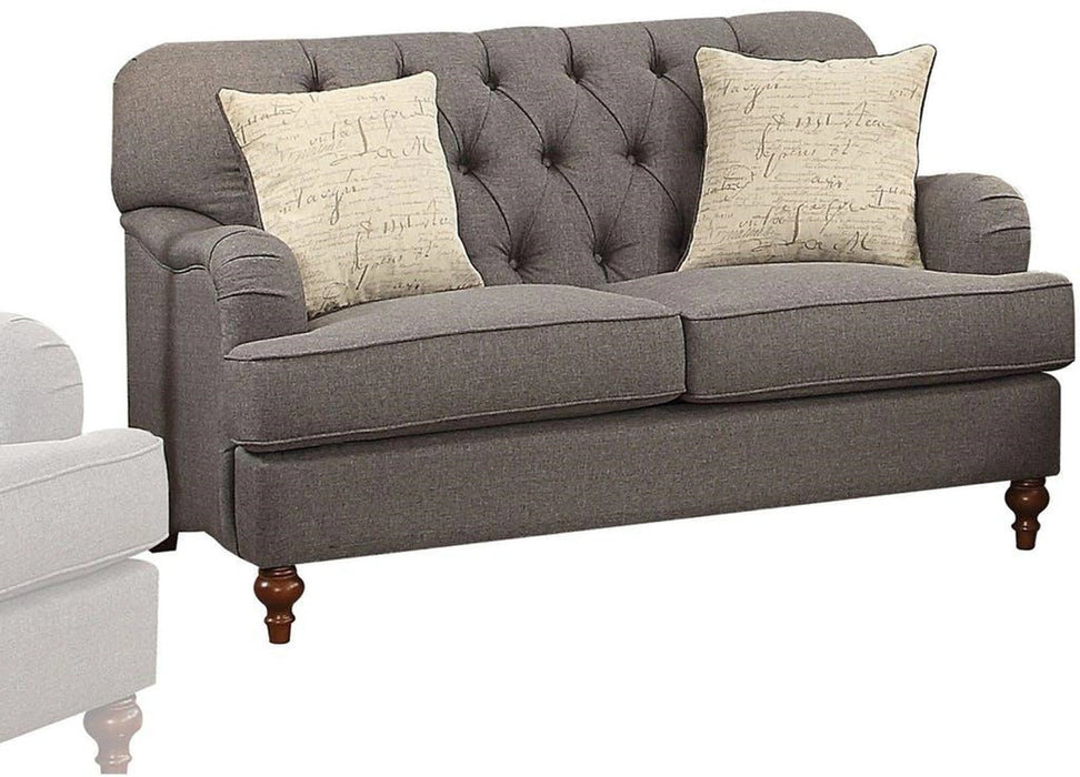 Acme Furniture Alianza Loveseat in Dark Gray 53691 - Marjories Furniture (Las Vegas, NV)