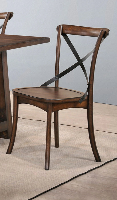 Acme Furniture Kaelyn Side Chair in Dark Oak and Black (Set of 2) 73032 - Marjories Furniture (Las Vegas, NV)