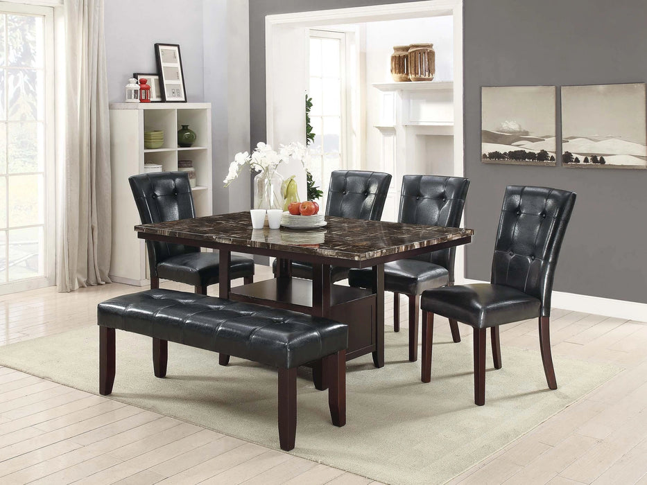 Sfvnco Dining Table W/Storage in Espresso