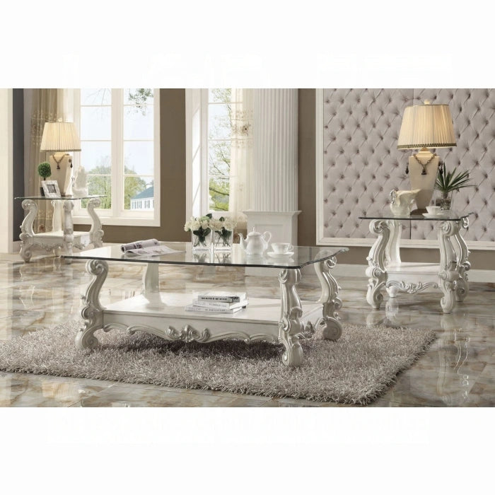 Clear Glass and Bone White