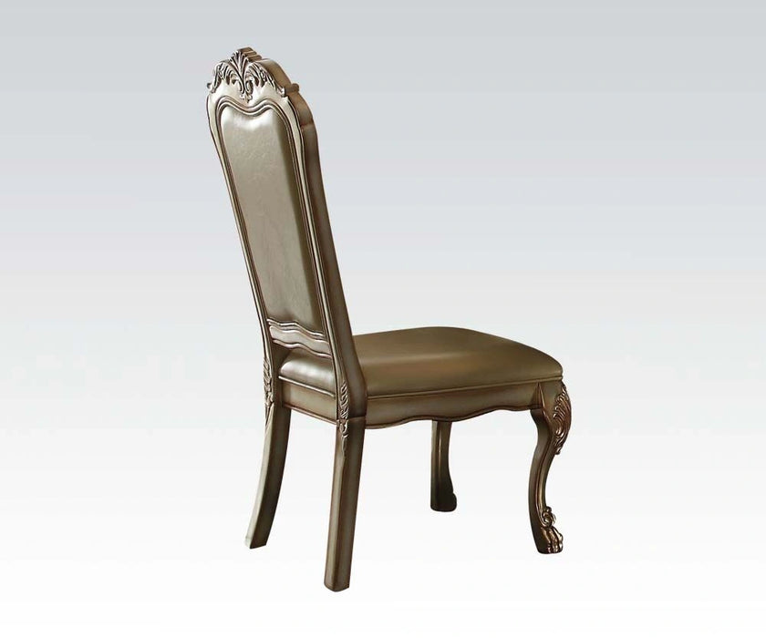 Acme Dresden Side Chair in Gold Patina (Set of 2) - Marjories Furniture (Las Vegas, NV)