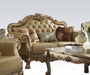 Acme Dresden Loveseat w/ 3 Pillows in Gold Patina 53161 - Marjories Furniture (Las Vegas, NV)