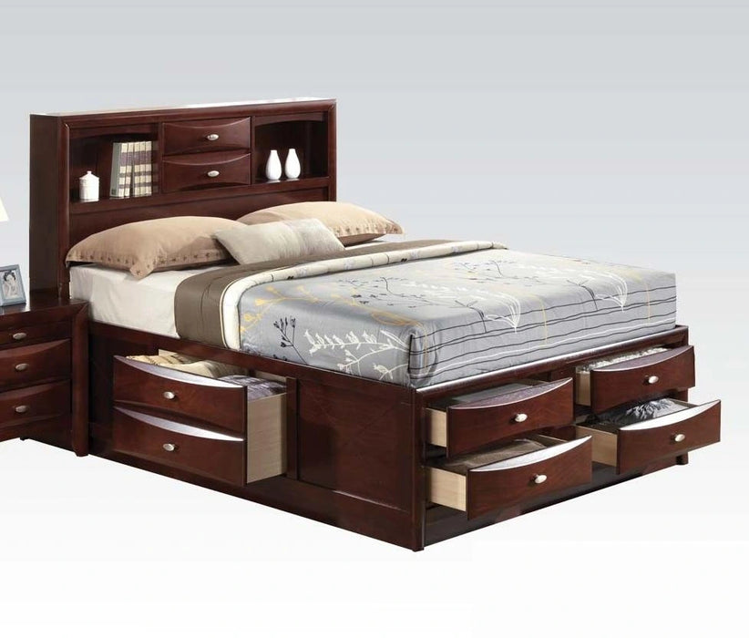 Acme Ireland Queen Storage Bed in Brown 21600Q - Marjories Furniture (Las Vegas, NV)