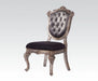 Acme Chantelle Button Tufted Back Seat Dining Side Chair (Set of 2) in Antique Platinum 60542 - Marjories Furniture (Las Vegas, NV)