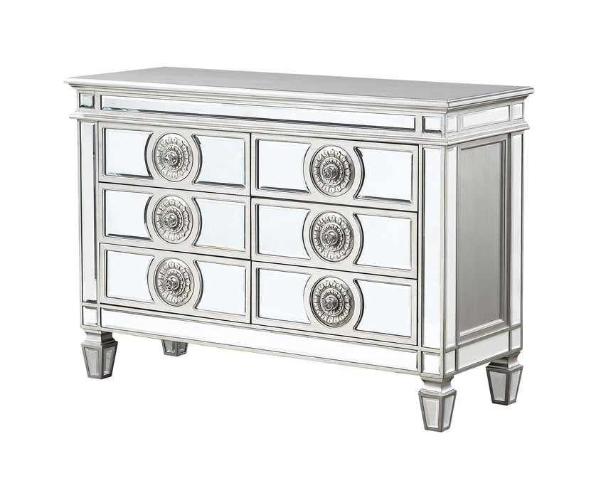 Varian Mirrored & Antique Platinum Server