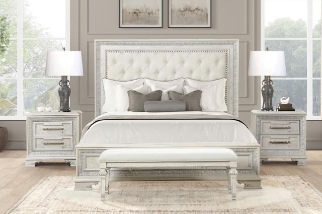 Stella Mia 4 Pc 5 Pc Queen Bedroom Set White