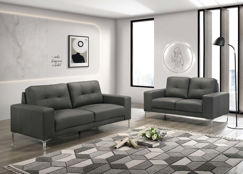 Lsgfur 2-Pcs Sofa Set in Anthracite