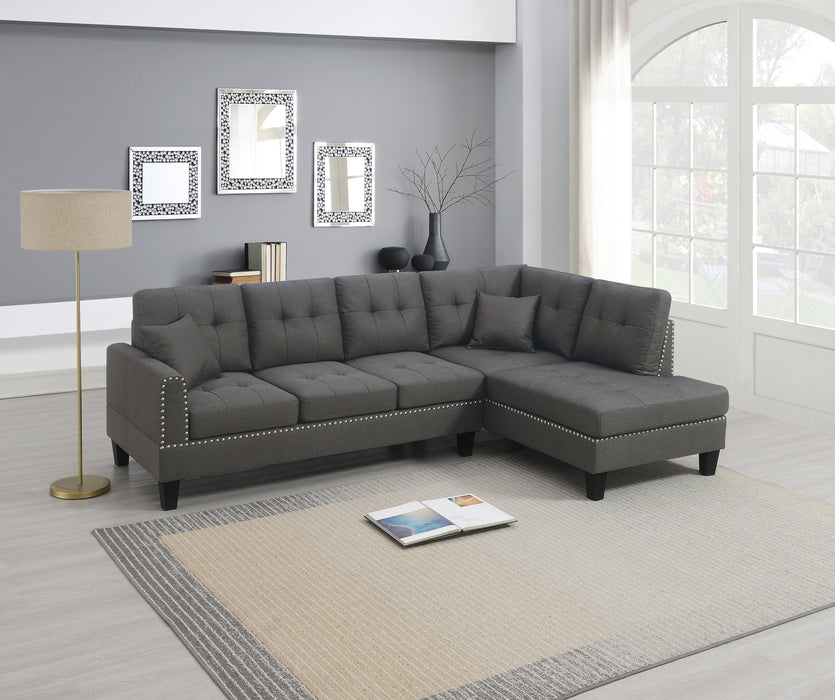 Taiyus 2-Pcs Sectional Set in Dark Coffee