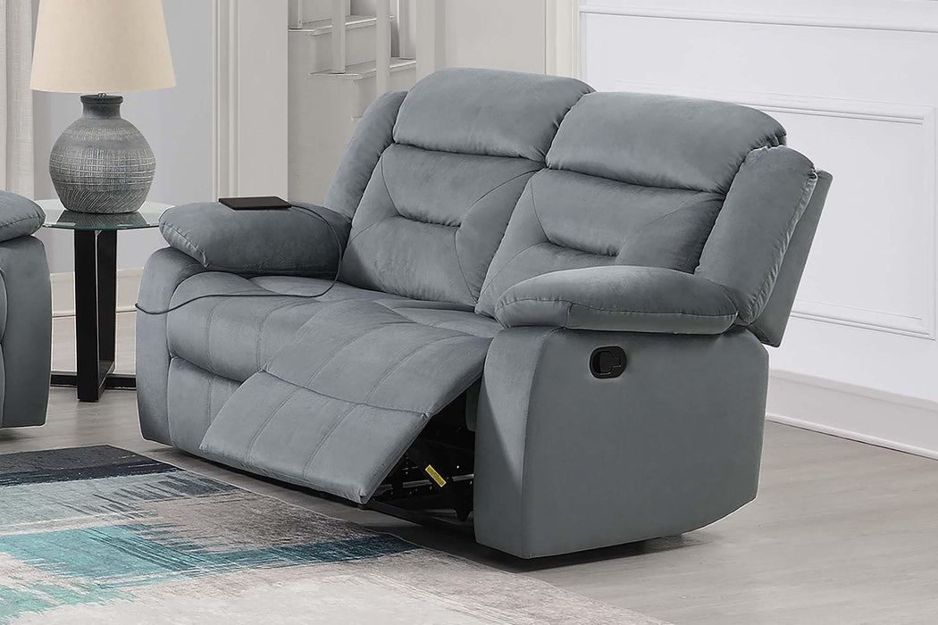 Taiyus Recliner Loveseat in Dark Gray