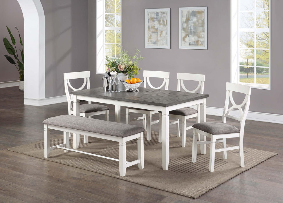 Tamich 6-Pcs Dining Set in Grey+White