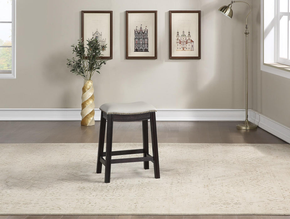 Sfvnco Counter Stool in Grey Pu/Espresso Frame