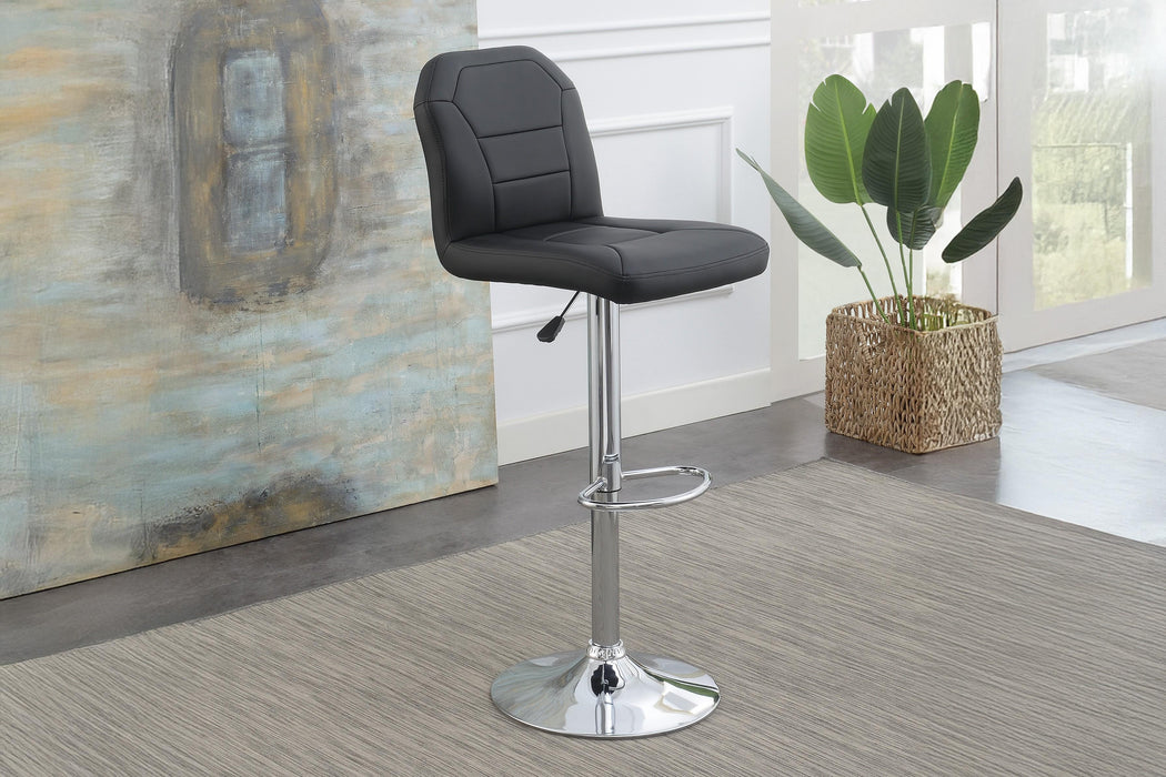 Sopfur Adjustable Bar Stool in Black Pu