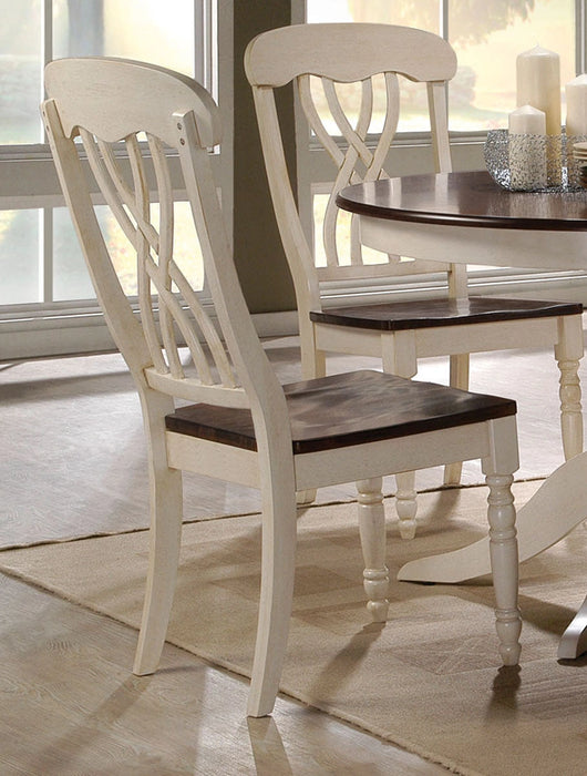 Acme Furniture Dylan Side Chair in Buttermilk and Oak (Set of 2) 70333 - Marjories Furniture (Las Vegas, NV)