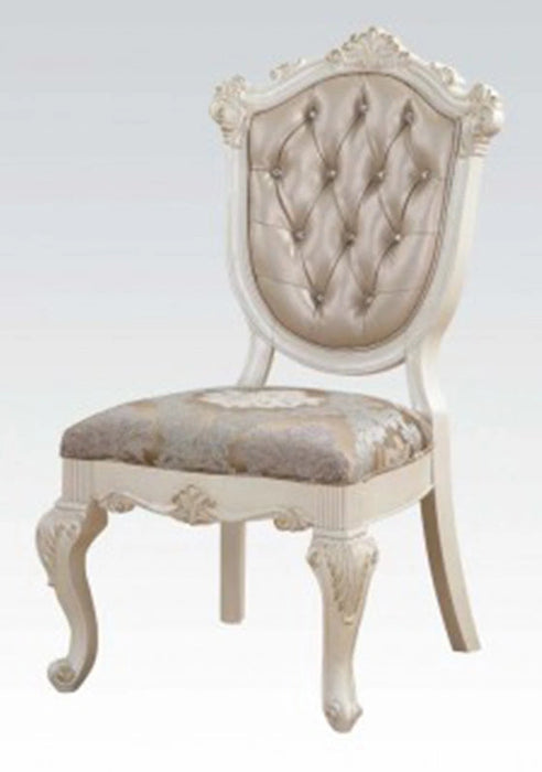Acme Chantelle Side Chair in Rose Gold and Pearl White (Set of 2) 63542 - Marjories Furniture (Las Vegas, NV)
