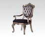Acme Chantelle Button Tufted Back Seat Dining Arm Chair (Set of 2) in Antique Platinum 60543 - Marjories Furniture (Las Vegas, NV)