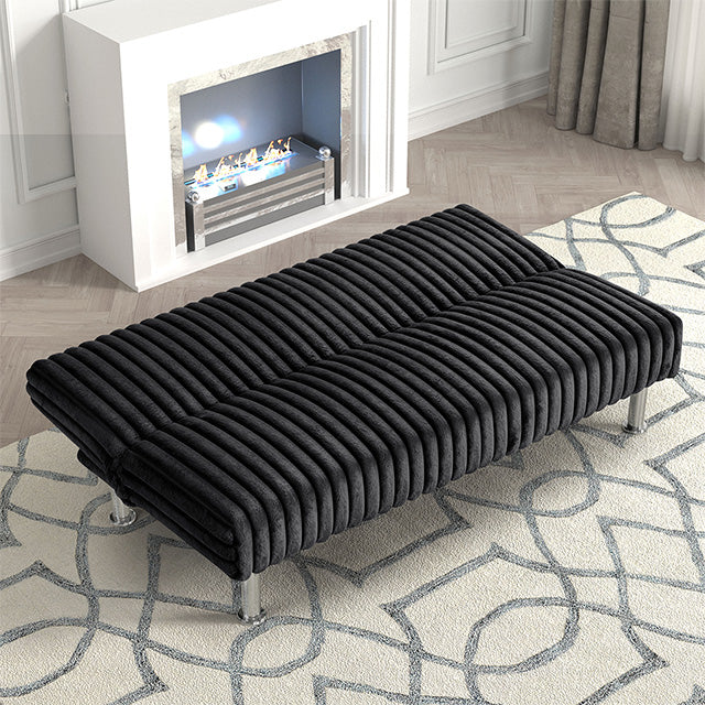 Hinwil Futon Sofa Bed Pink, Beige Grey, & Black