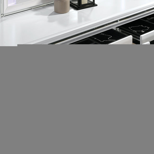 Emmeline 4 & 5 Piece Queen Bedroom Set Gray & White